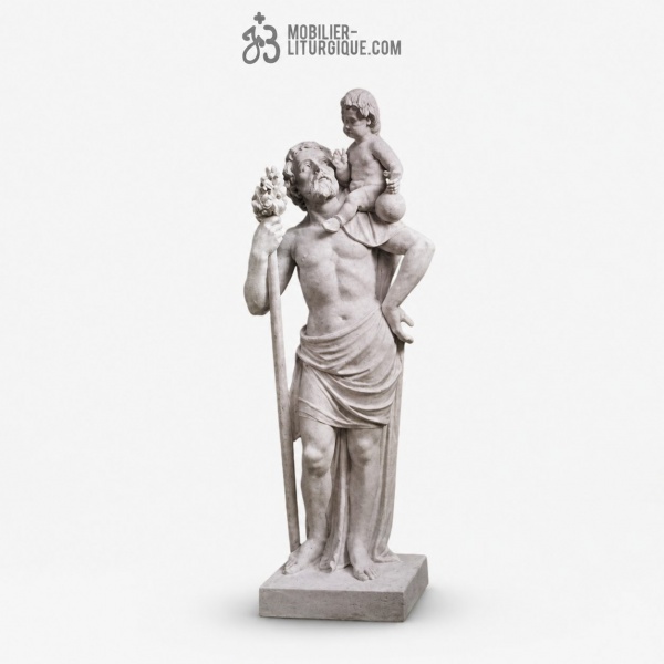 Statue Saint Christophe : statue sur-mesure Marbre