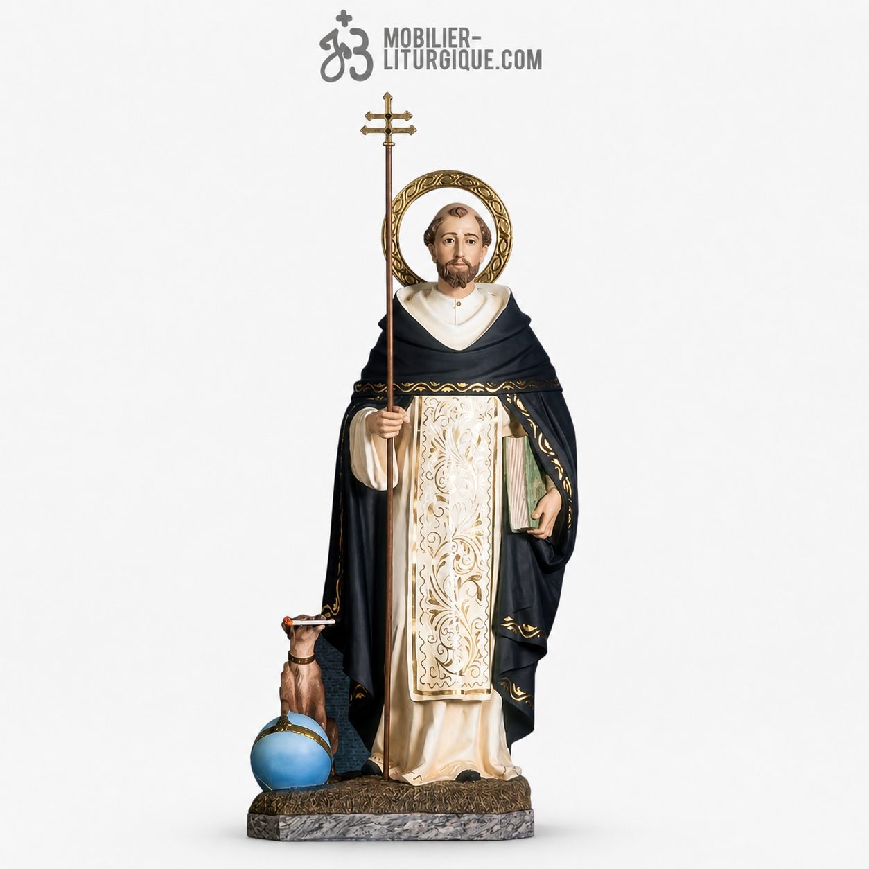 Statue Saint Dominique Polychrome