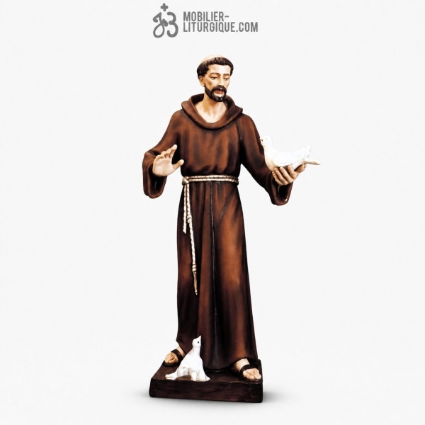 Statue Saint Fran�ois d\'Assise D�cor�