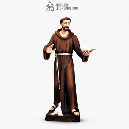 Statue Saint Fran&ccedil;ois d\'Assise D&eacute;cor&eacute;