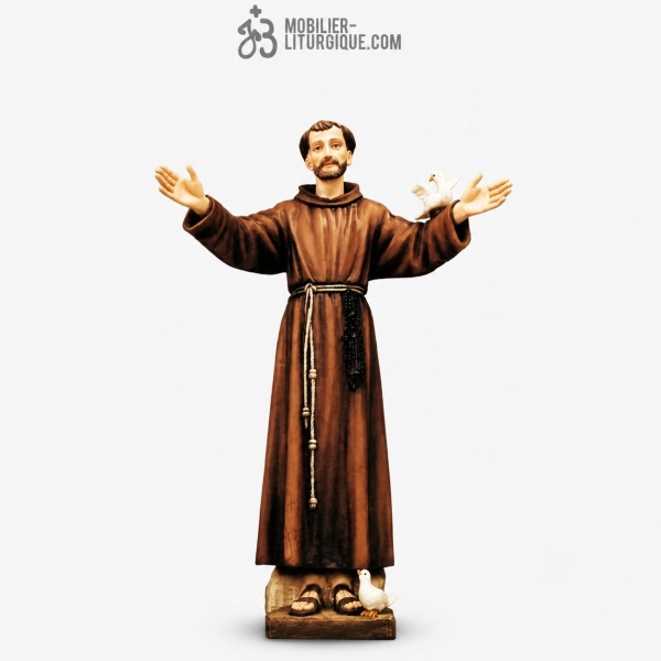 Statue Saint Fran�ois d\'Assise D�cor�