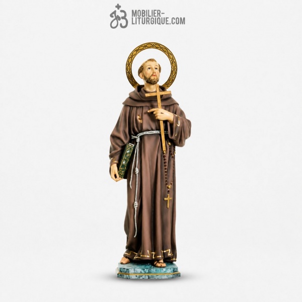 Statue Saint Fran�ois d\'assise en p�te bois