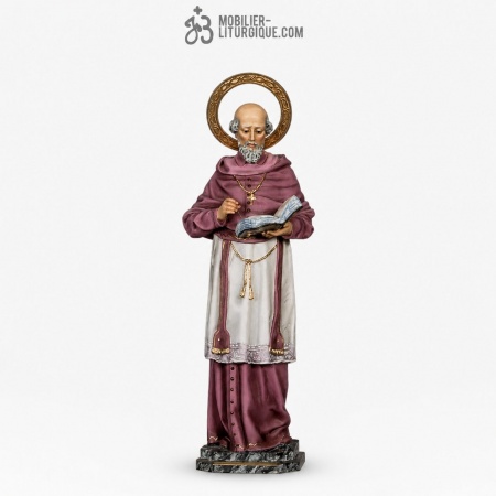 Statue Saint Fran�ois de Sales Polychrome