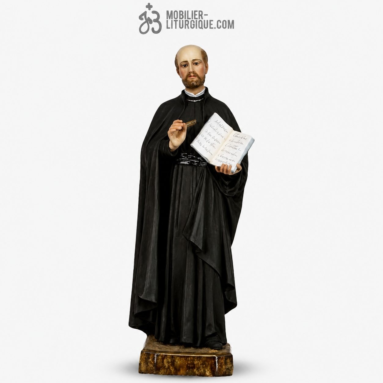 Statue Saint Ignace de Loyola Polychrome Antique