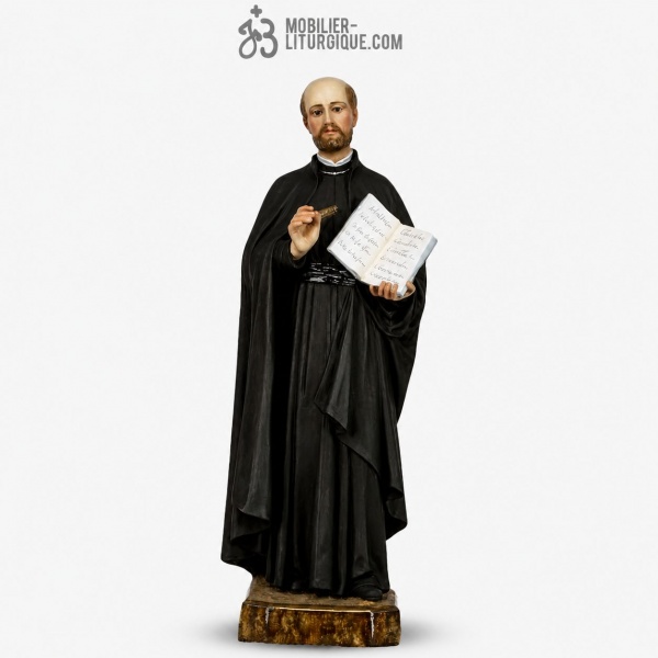 Statue Saint Ignace de Loyola Polychrome Antique