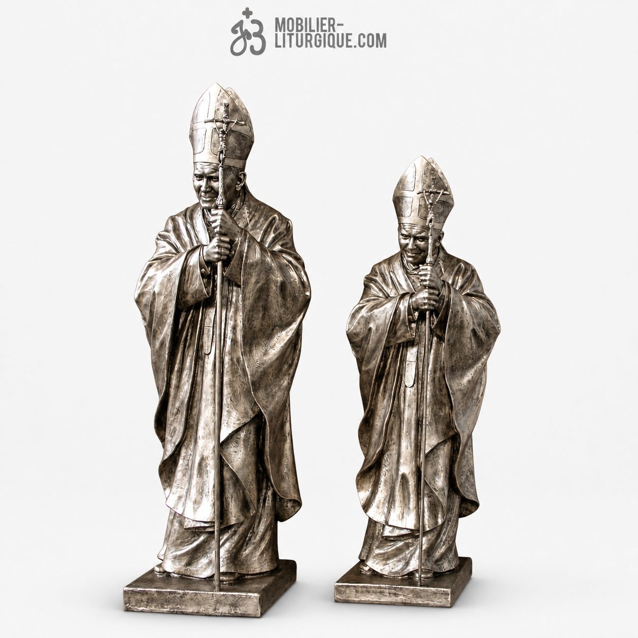 Statue Saint Jean Paul II finition bronze