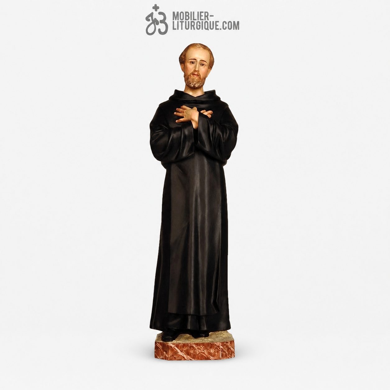 Statue Saint Jean Polychrome Antique