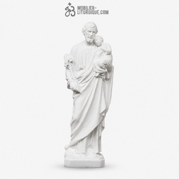 Statue Saint Joseph et l\'Enfant en r�sine de marbre reconstitu�,30-40-50-130-160