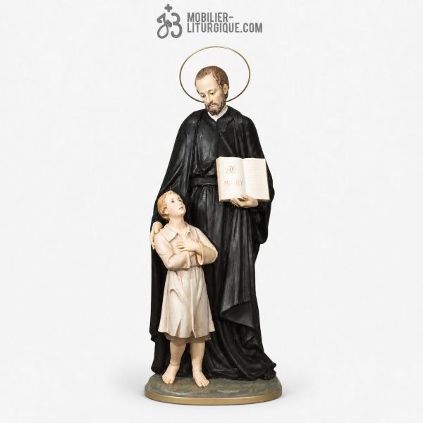 Statue Saint Joseph Polychrome Antique