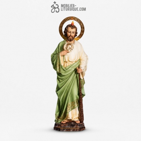 Statue Saint Judas Polychrome Antique