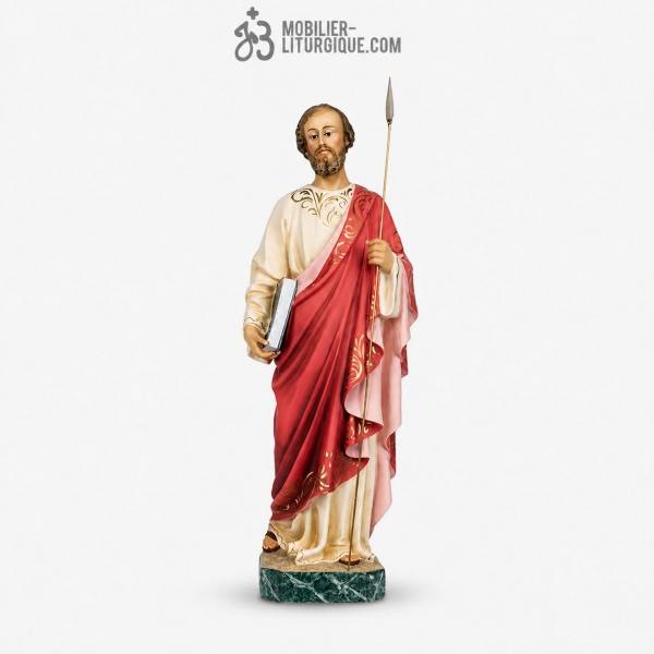 Statue Saint Judas Polychrome Antique