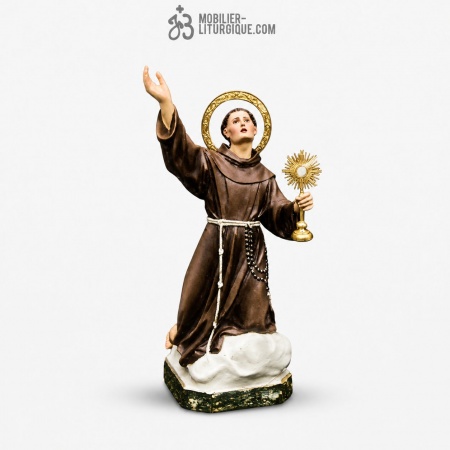 Statue Saint Pascal Polychrome Antique