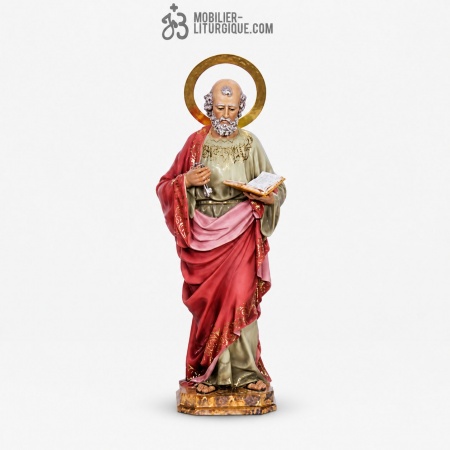 Statue Saint Pierre Polychrome Antique