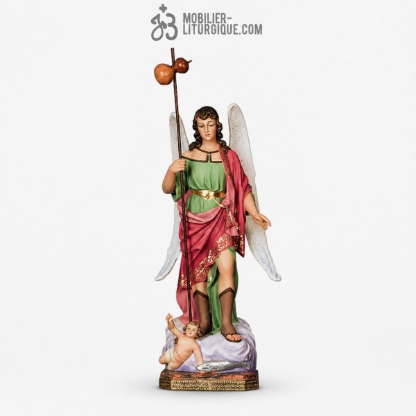 Statue Saint Rapha�l Polychrome