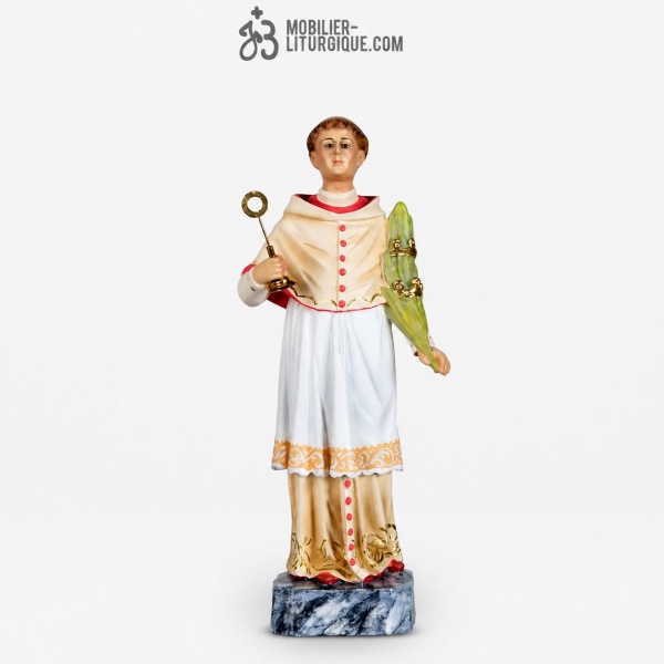 Statue Saint Raymond Polychrome Antique