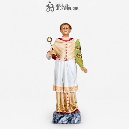 Statue Saint Raymond Polychrome Antique