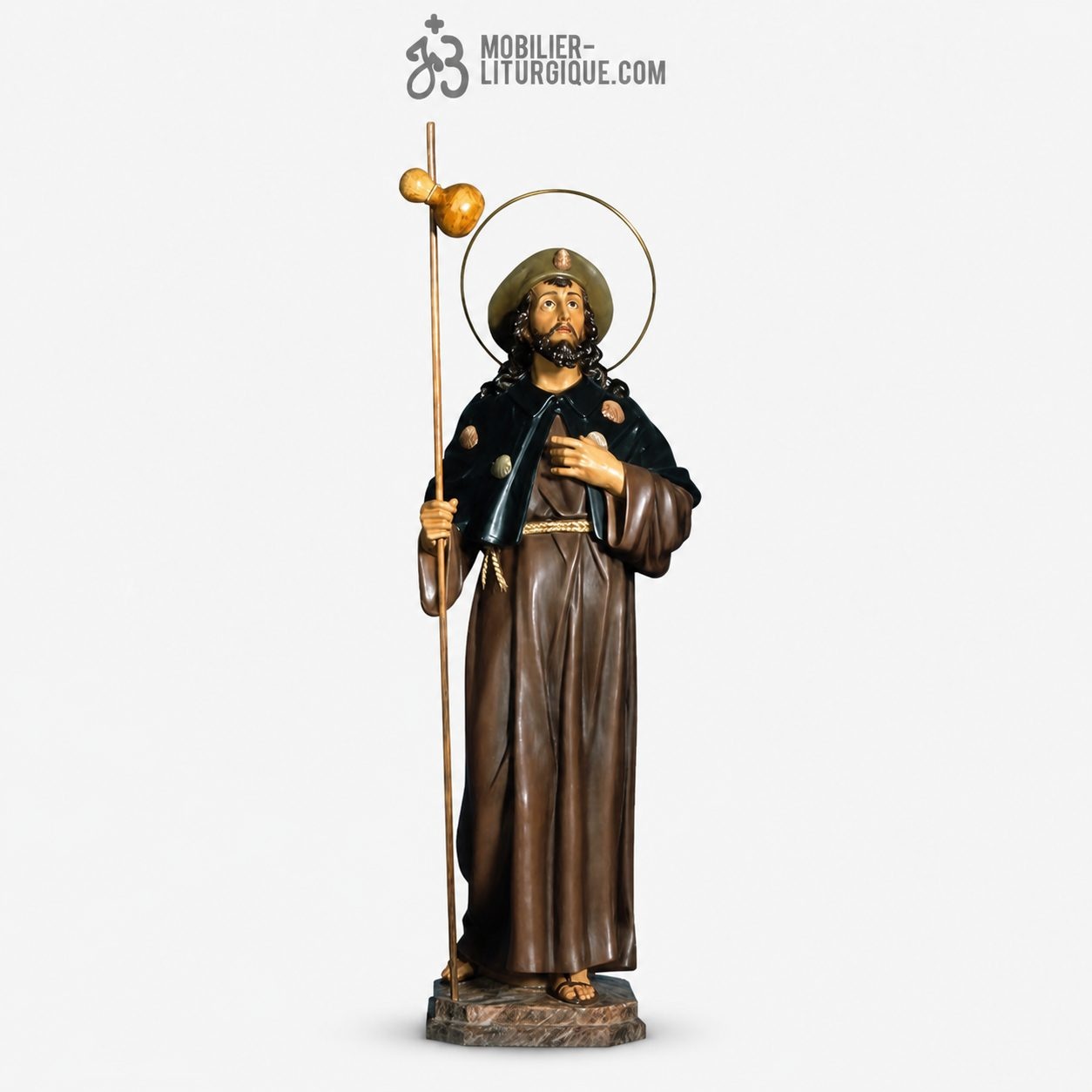 Statue Saint S&eacute;bastien Polychrome