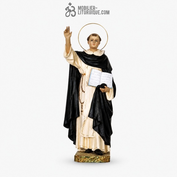Statue Saint Vincent Polychrome Antique