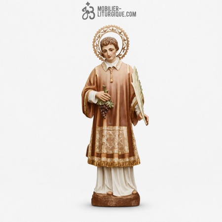 Statue Saint Vincent Polychrome Feuille d\'or