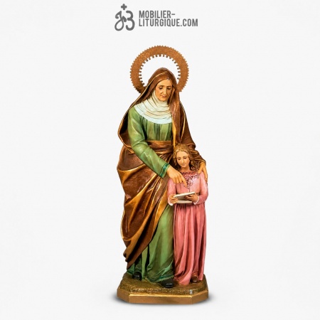 Statue Sainte Anne Polychrome