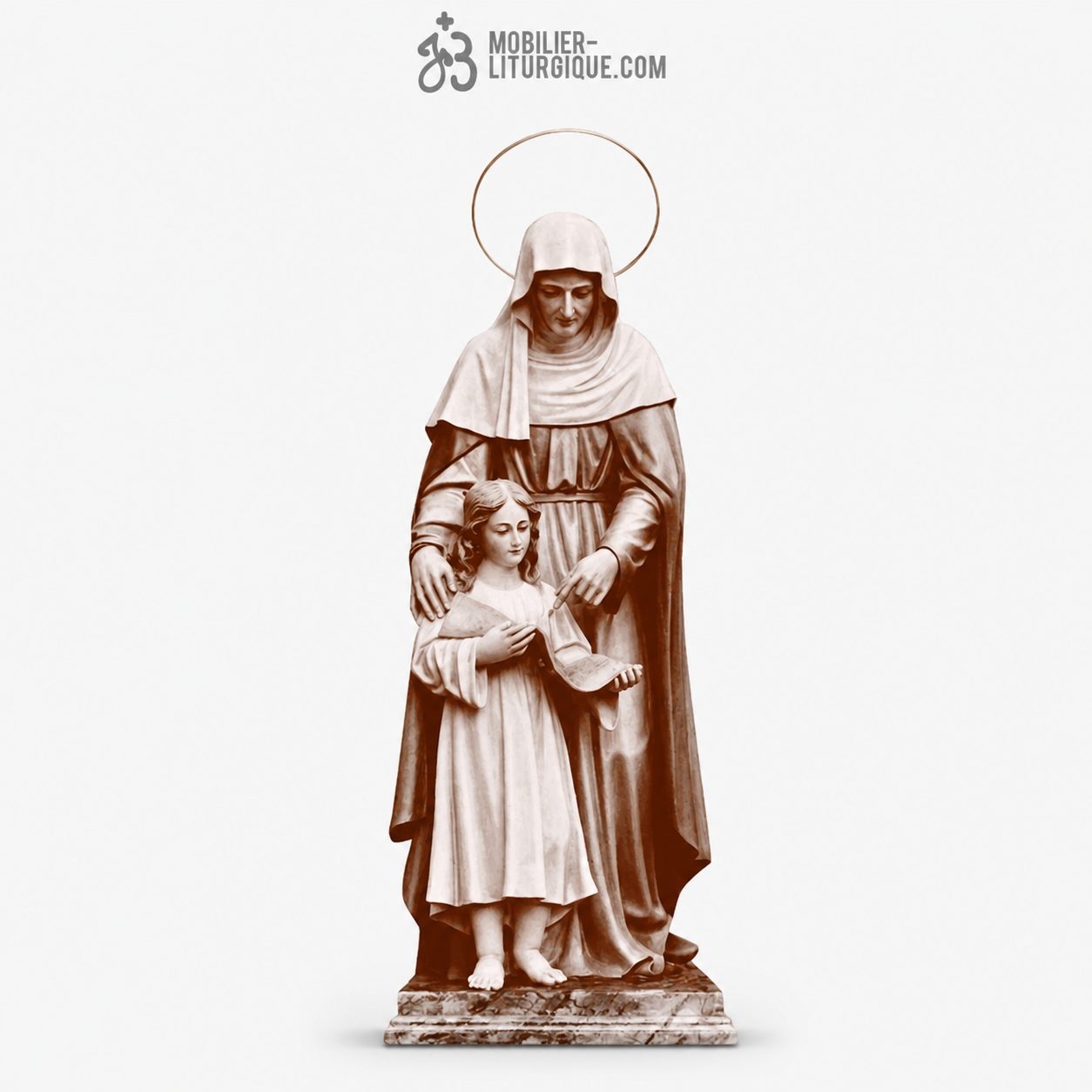 Statue Sainte Anne Polychrome