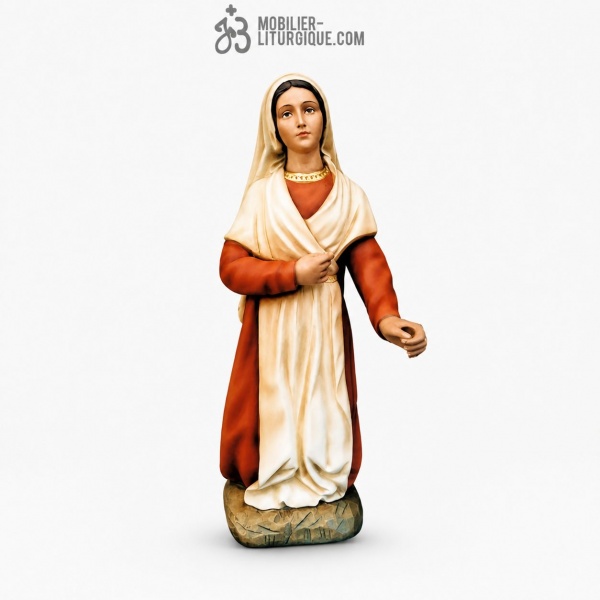 Statue Sainte Bernadette en marbre color�