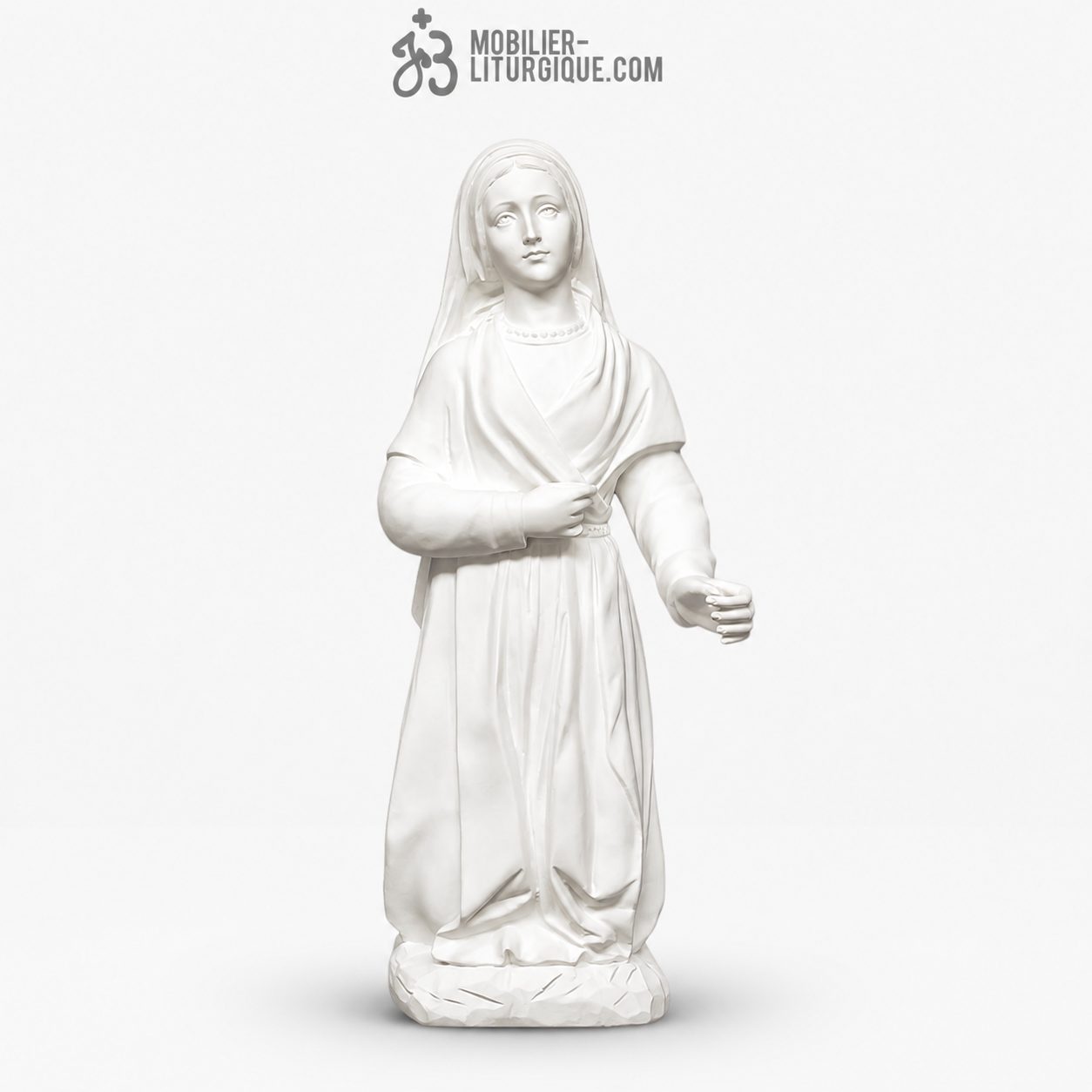 Statue Sainte Bernadette,en marbre reconstitu&eacute;,67 cm