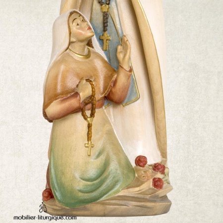 Statue Sainte Bernadette et Notre Dame de Lourdes en bois