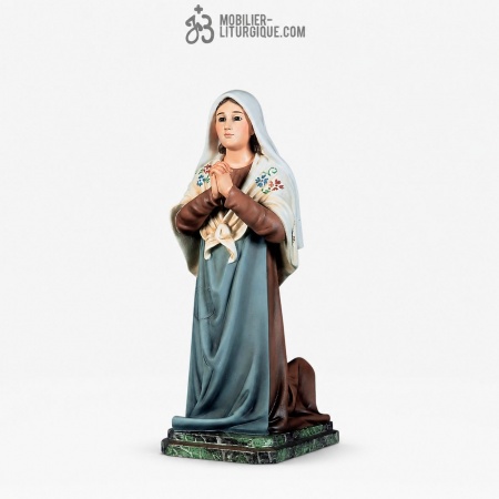 Statue Sainte Bernadette Polychrome Antique
