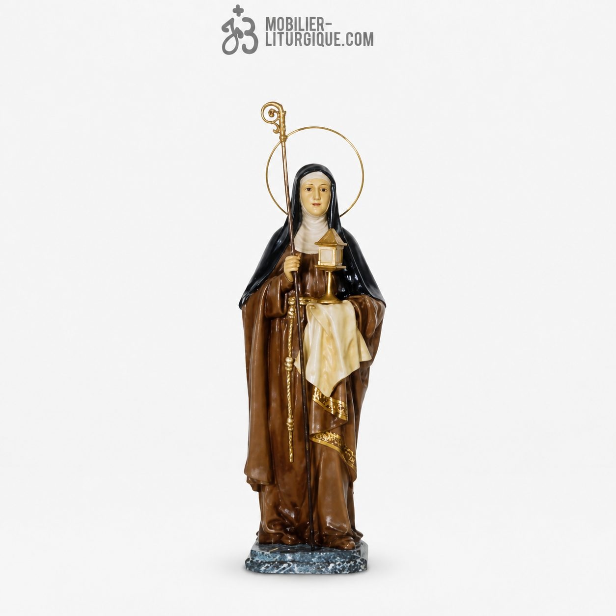 Statue Sainte Claire Polychrome
