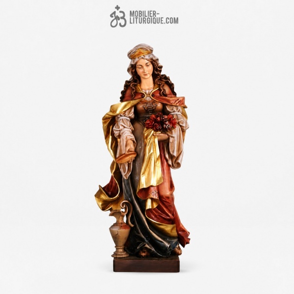 Statue Sainte Elisabeth en bois d�cor�