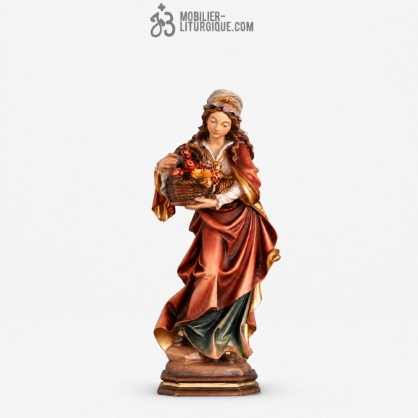 Statue Sainte Elisabeth en bois d�cor�
