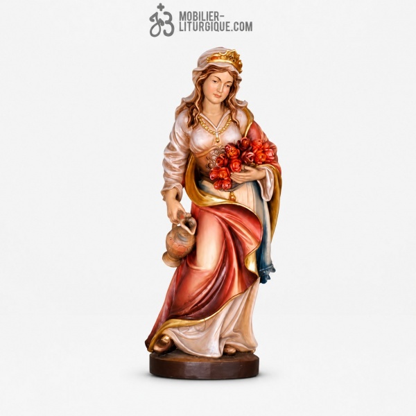 Statue Sainte Elisabeth en bois d�cor�