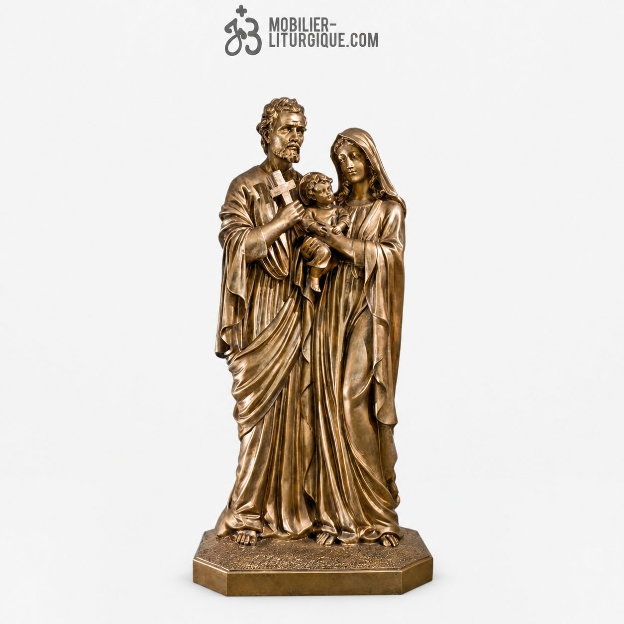 Statue Sainte Famille - finition bronze