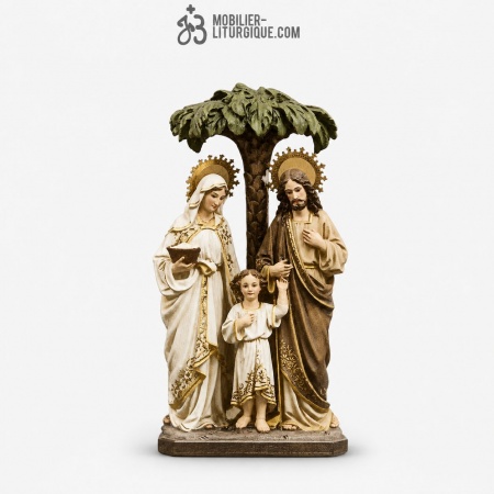 Statue Sainte famille Polychrome Antique