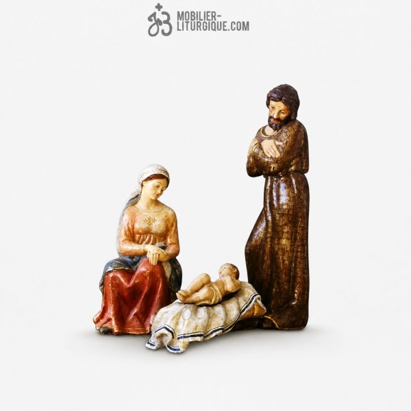 Statue Sainte Famille Polychrome
