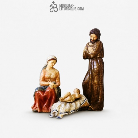 Statue Sainte Famille Polychrome