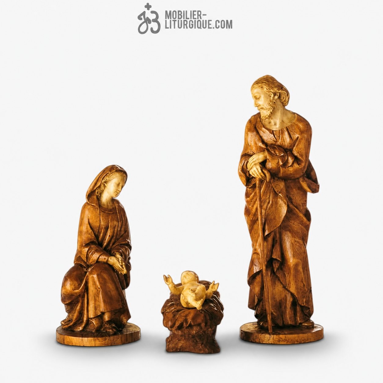 Statue Sainte Famille Polychrome