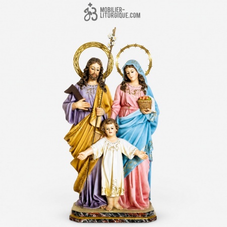 Statue Sainte famille Polychrome
