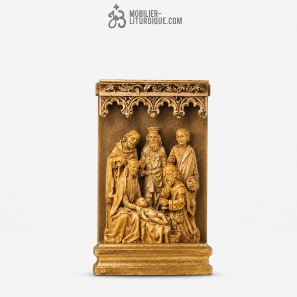 Statue Sainte famille Polychrome patin�e
