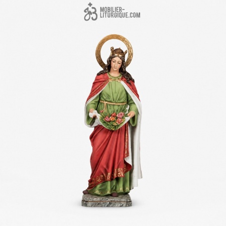 Statue Sainte Isabelle Polychrome