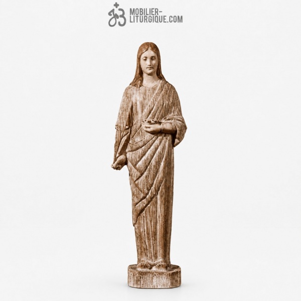 Statue Sainte Lucie Polychrome Antique