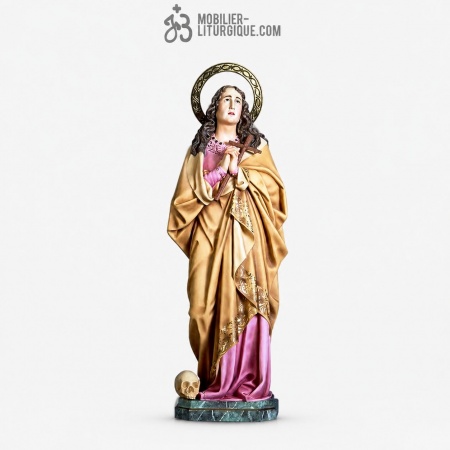 Statue Sainte Madeleine Polychrome Antique