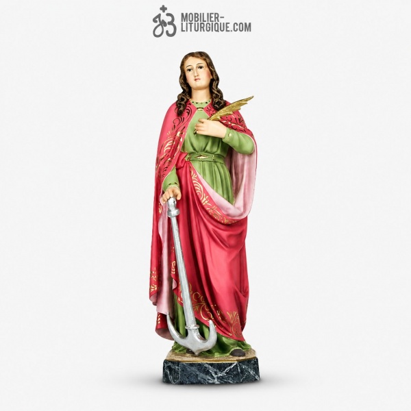 Statue Sainte Philom�ne Polychrome Antique