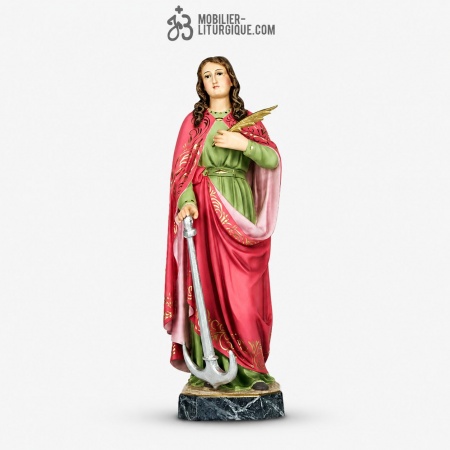 Statue Sainte Philom�ne Polychrome Antique