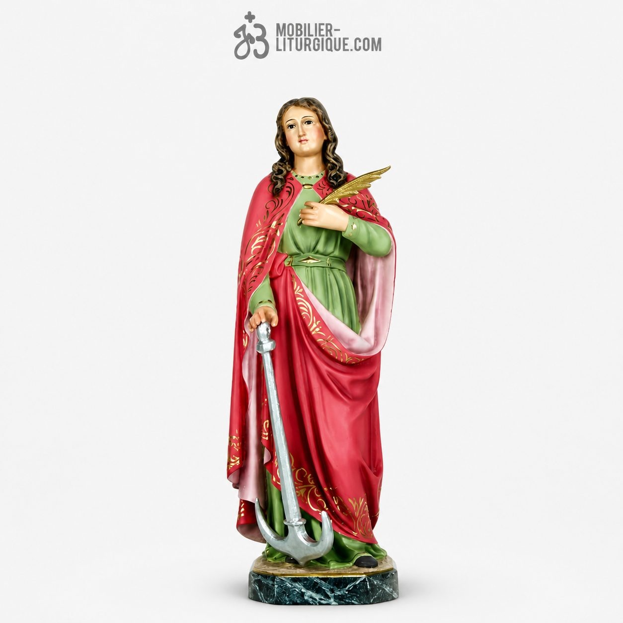 Statue Sainte Philom&egrave;ne Polychrome