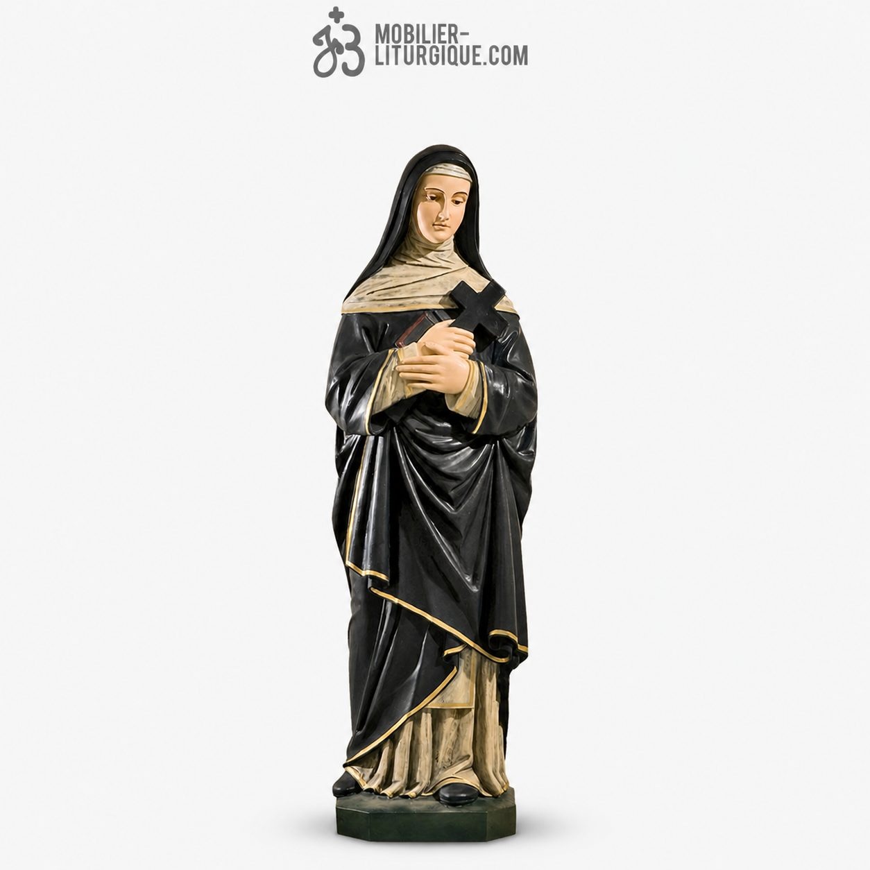 Statue Sainte Rita color&eacute;e