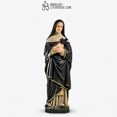 Statue Sainte Rita color&eacute;e