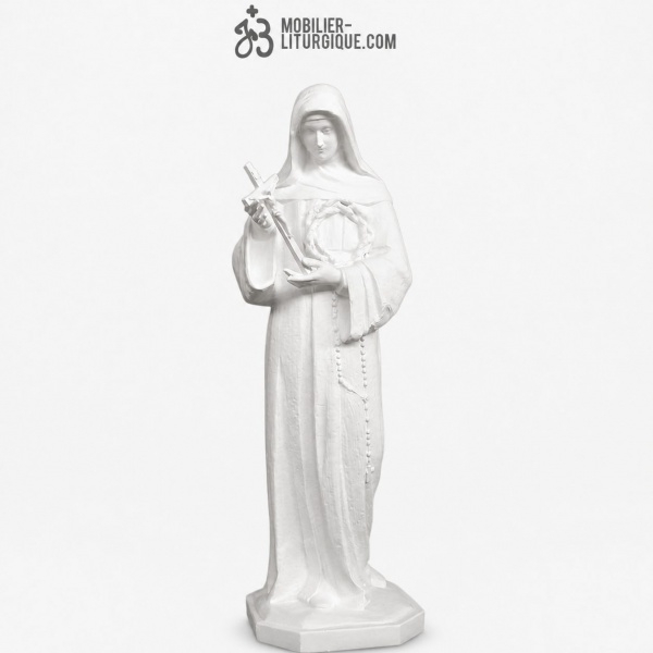 Statue Sainte Rita en marbre blanc, 39 - 62 - 100 cm