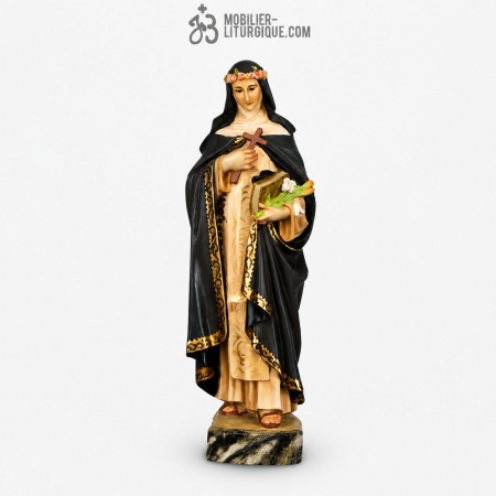 Statue Sainte Rosa Polychrome Antique
